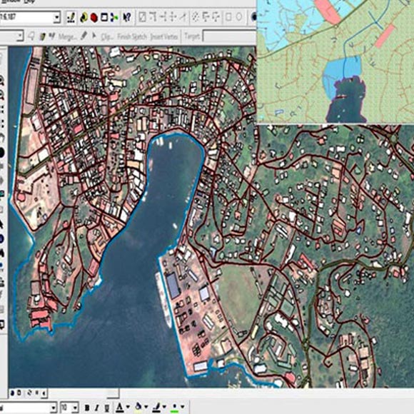 Feature extraction from satellite images and GIS Integration