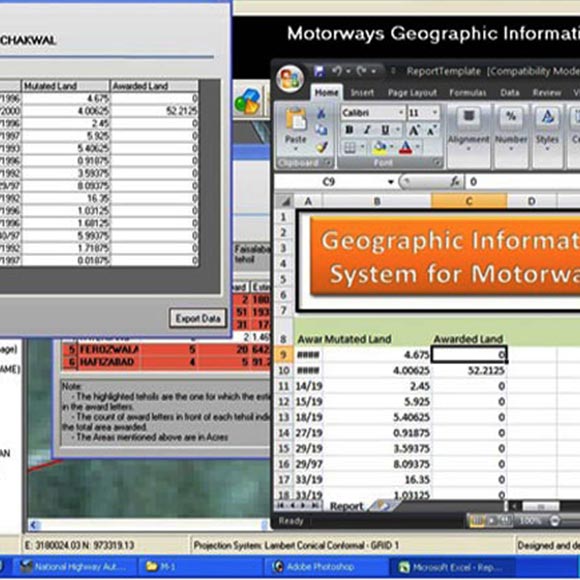 GIS for Pakistan Motorways, M1, M2 and M3